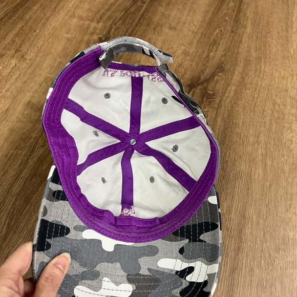 Polo Assn. Gray Camo Baseball Cap with Embroidered Logo - Picture 4 of 8